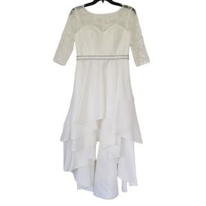 Elegant White Lace Women's Dress